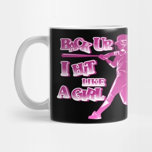 Play Like A Girl Softball Baseball Player Mug